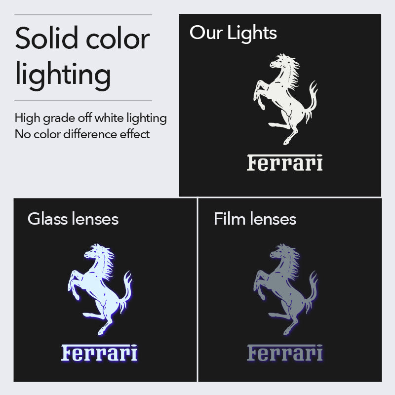 2 Pcs Car Door Welcome Light For Ferrari 458 488 599 FF California Portofino GTC4Lusso 812Superfast Safety Logo Shadow Ghost Lamp Decor Projector