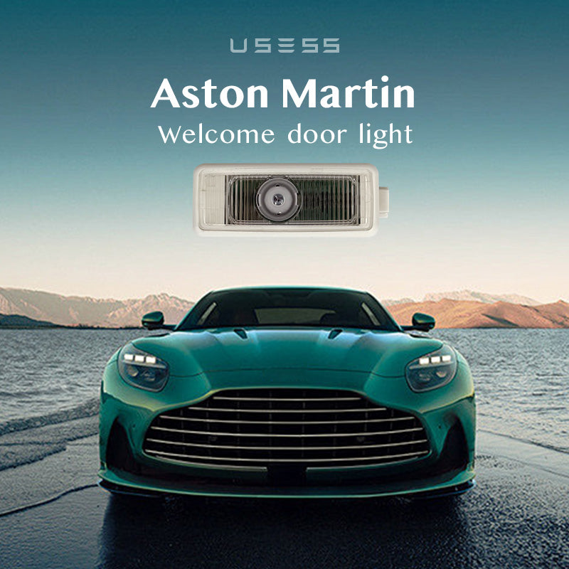 2 Pcs Car Door Welcome Light For Aston Martin DB9 DB11 DBX DB10 DBS V8 Vantage Rapide Vanquish  Safety Logo Shadow Ghost Lamp Decor Projector HD LED Glass Lens Never Fade