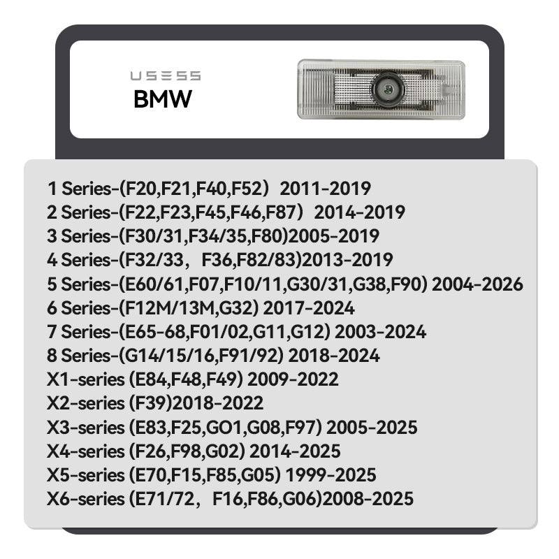2 Pcs Car Door Welcome Light For BMW 1Series 2Series 3Series 4Series 5Series 6Series 7Series 8Series X1 X2 X3 X4 X5 X6 X7 Safety Logo Shadow Ghost Lamp Decor Projector