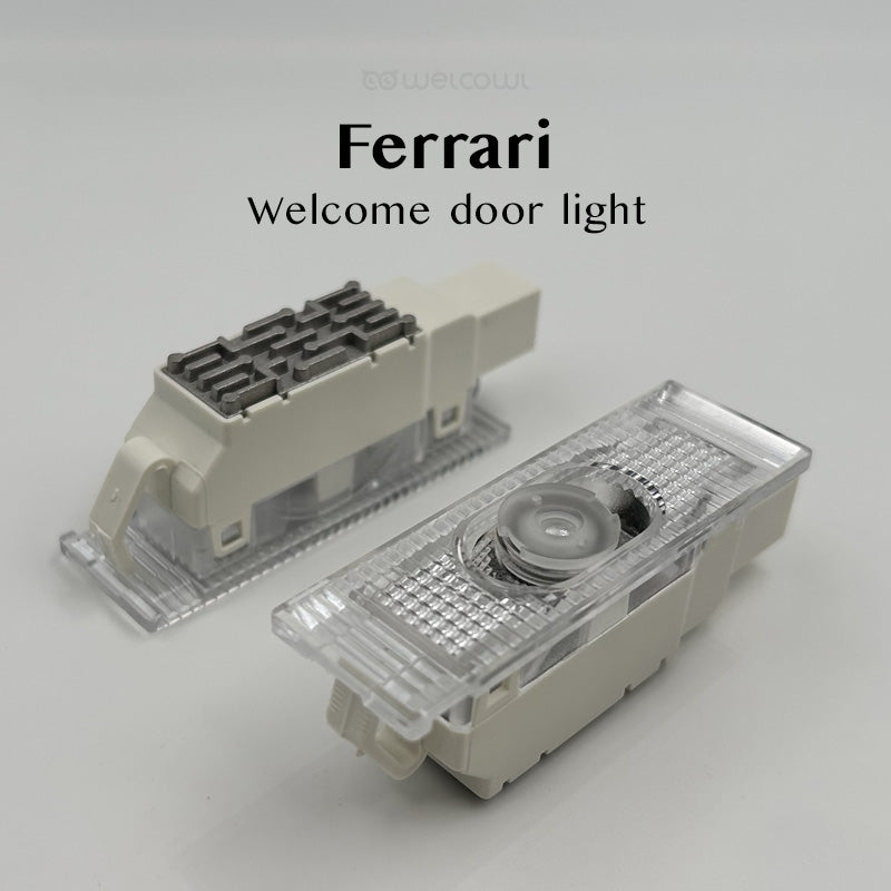2 Pcs Car Door Welcome Light For Ferrari 458 488 599 FF California Portofino GTC4Lusso 812Superfast Safety Logo Shadow Ghost Lamp Decor Projector