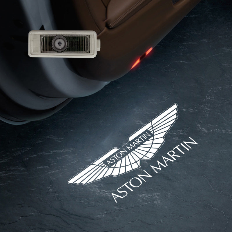 2 Pcs Car Door Welcome Light For Aston Martin DB9 DB11 DBX DB10 DBS V8 Vantage Rapide Vanquish  Safety Logo Shadow Ghost Lamp Decor Projector HD LED Glass Lens Never Fade