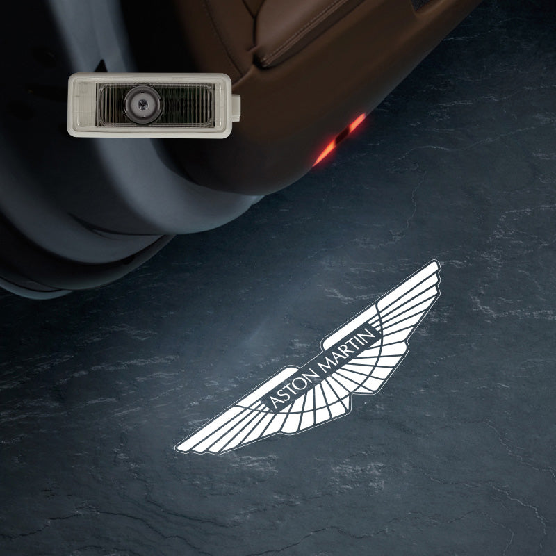 2 Pcs Car Door Welcome Light For Aston Martin DB9 DB11 DBX DB10 DBS V8 Vantage Rapide Vanquish  Safety Logo Shadow Ghost Lamp Decor Projector HD LED Glass Lens Never Fade