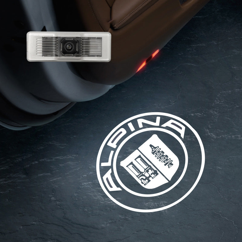 2 Pcs Car Door Welcome Light For ALPINA B4 XD3 B7 Safety Logo Shadow Ghost Lamp Decor Projector